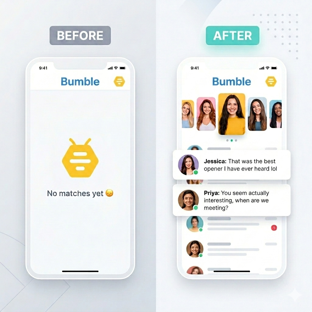 Bumble Results Before and After